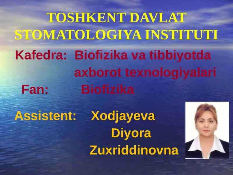 BIOLOGIK SUYUQLIKLARNING YOPISHQOQLIGINI ANIQLASH USULLARINI O’RGANISH