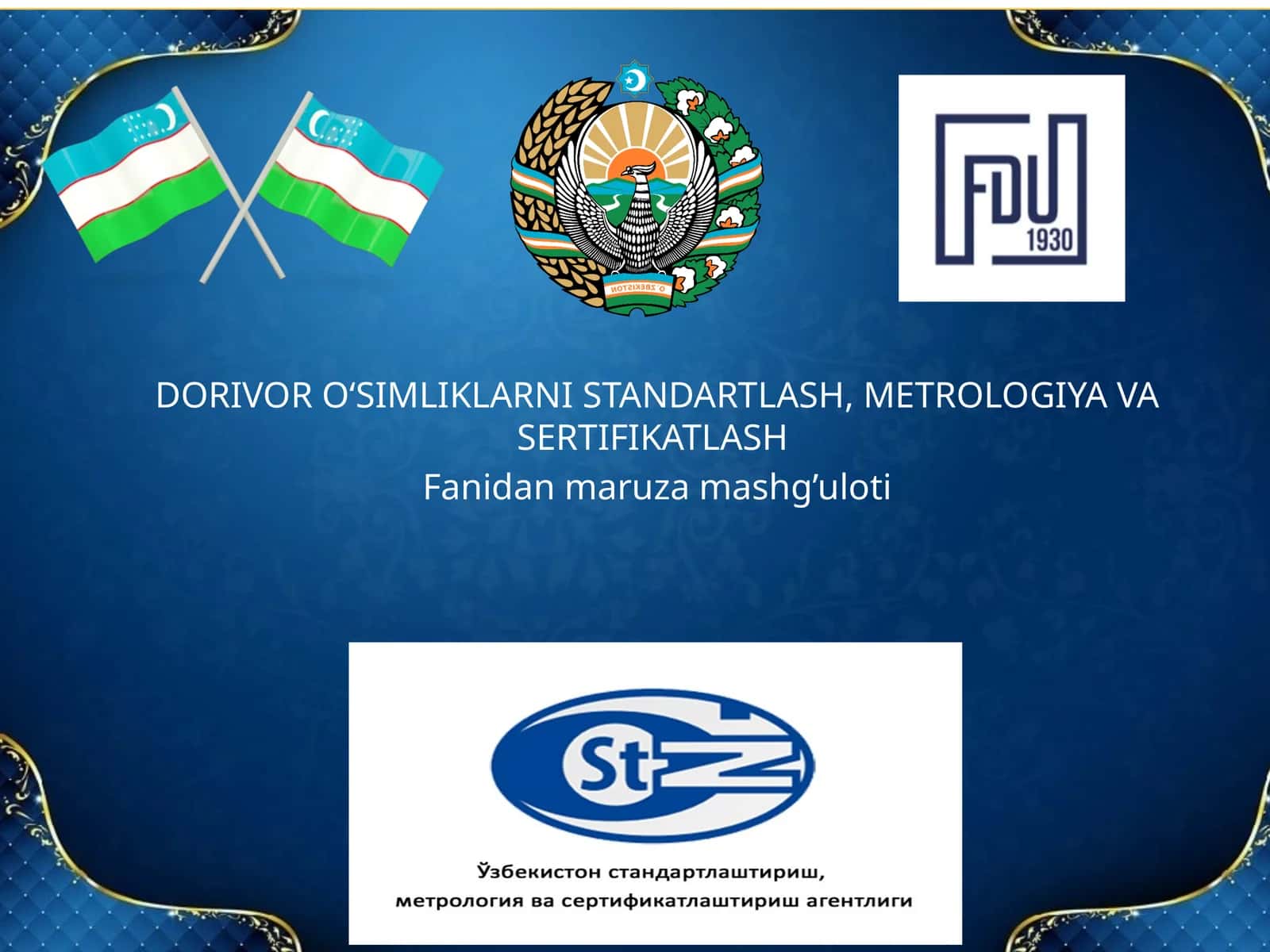 O‘ZBEKISTON RESPUBLIKASINING “TEXNIK JIHATDAN TARTIBGA SOLISH TO‘G‘RISIDA”GIQONUNININGSHARXI