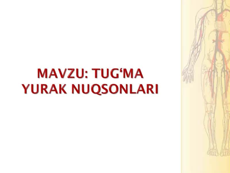 tug'ma yurak nuqsonlari