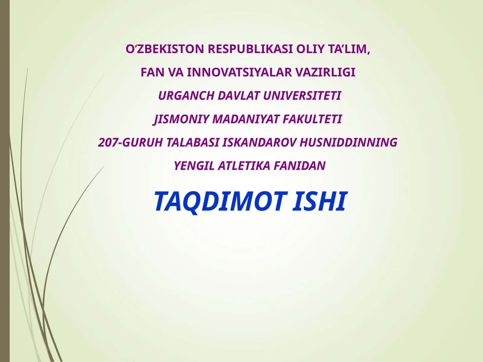 Sportcha yurish texnikasini o'rgatish metodikasi