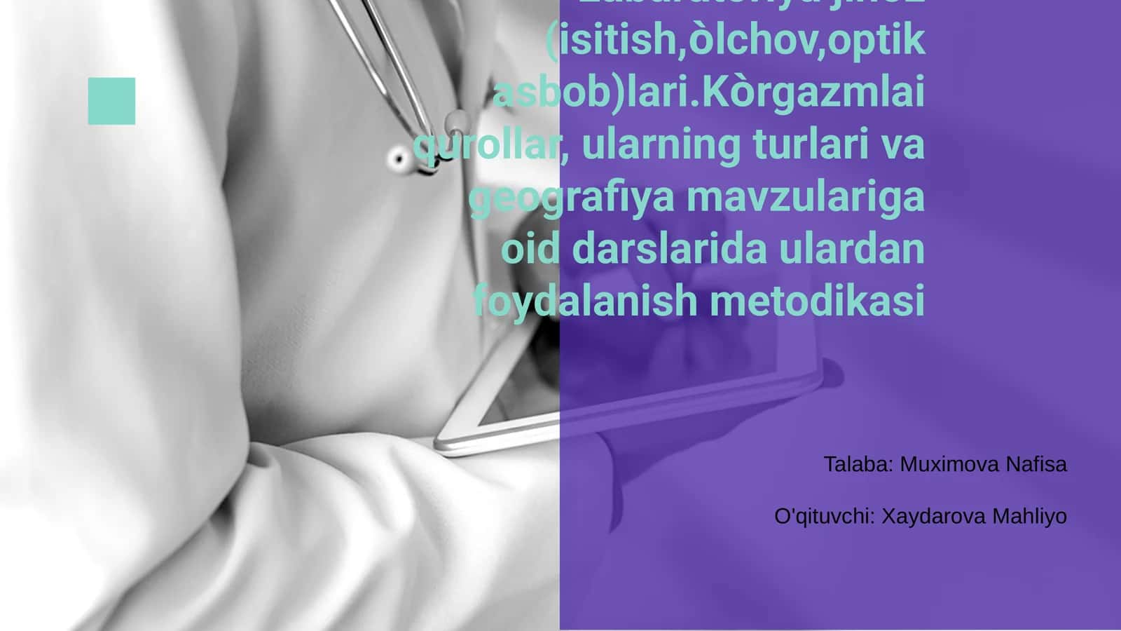 Labaratoriya jihoz (isitish, òlchov, optik asbob)lari