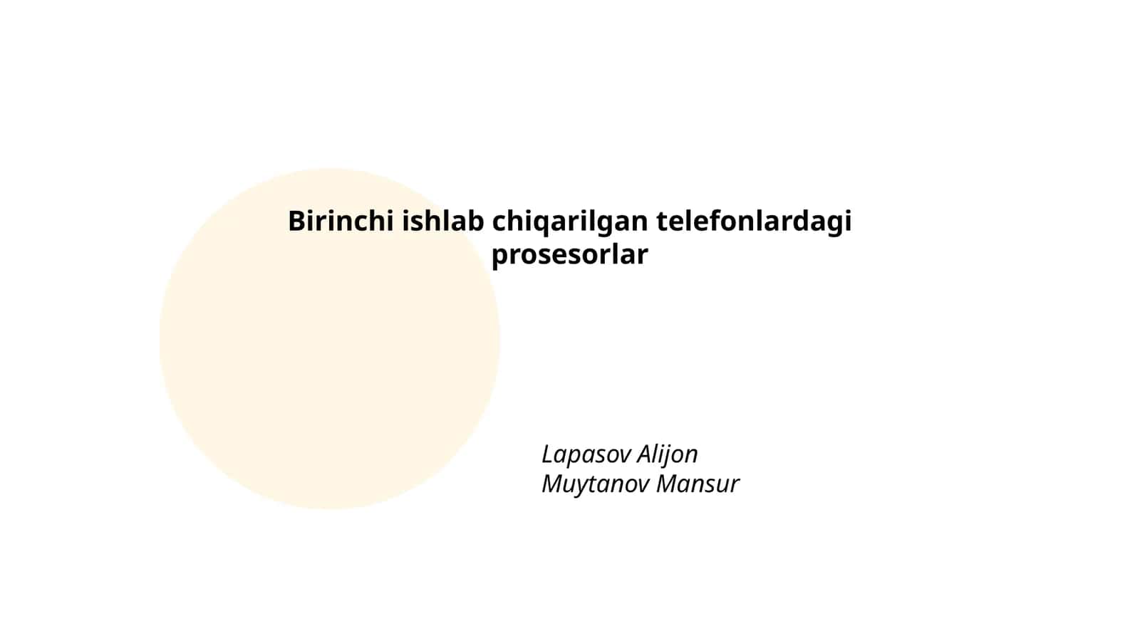 Dastlabki mobil telefonlardagi prosessorlar