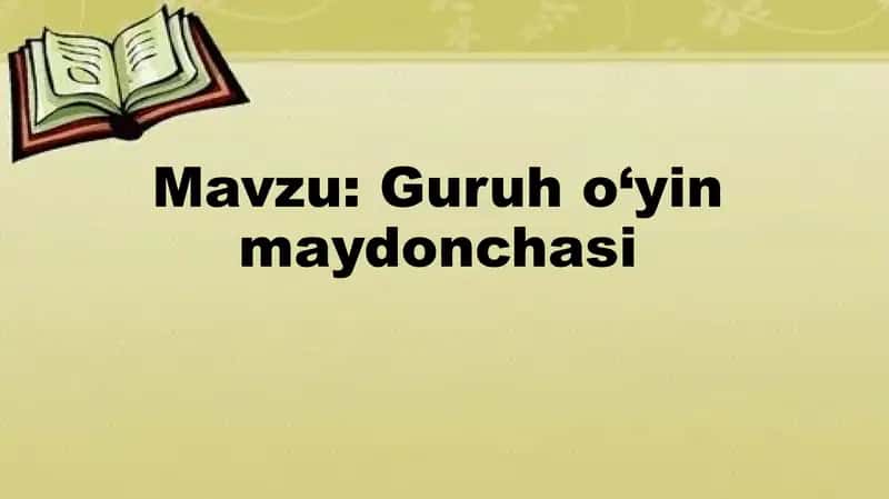 Guruh o‘yin maydonchasi