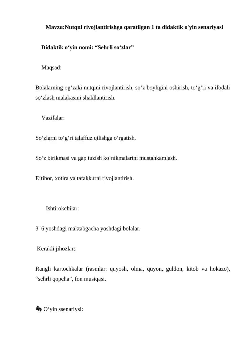 Sehrli so‘zlar