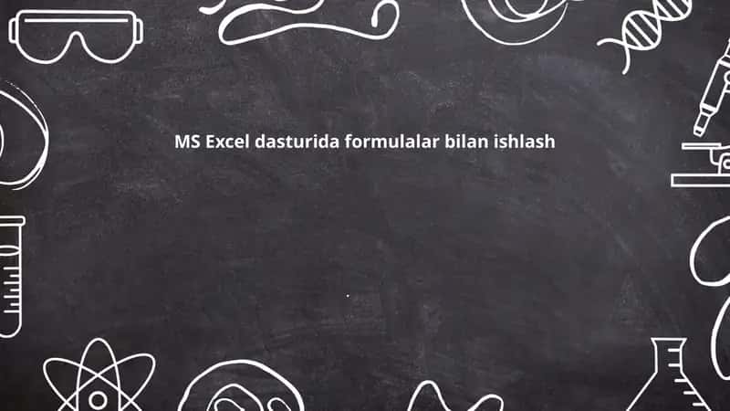 MS Excel formulalari
