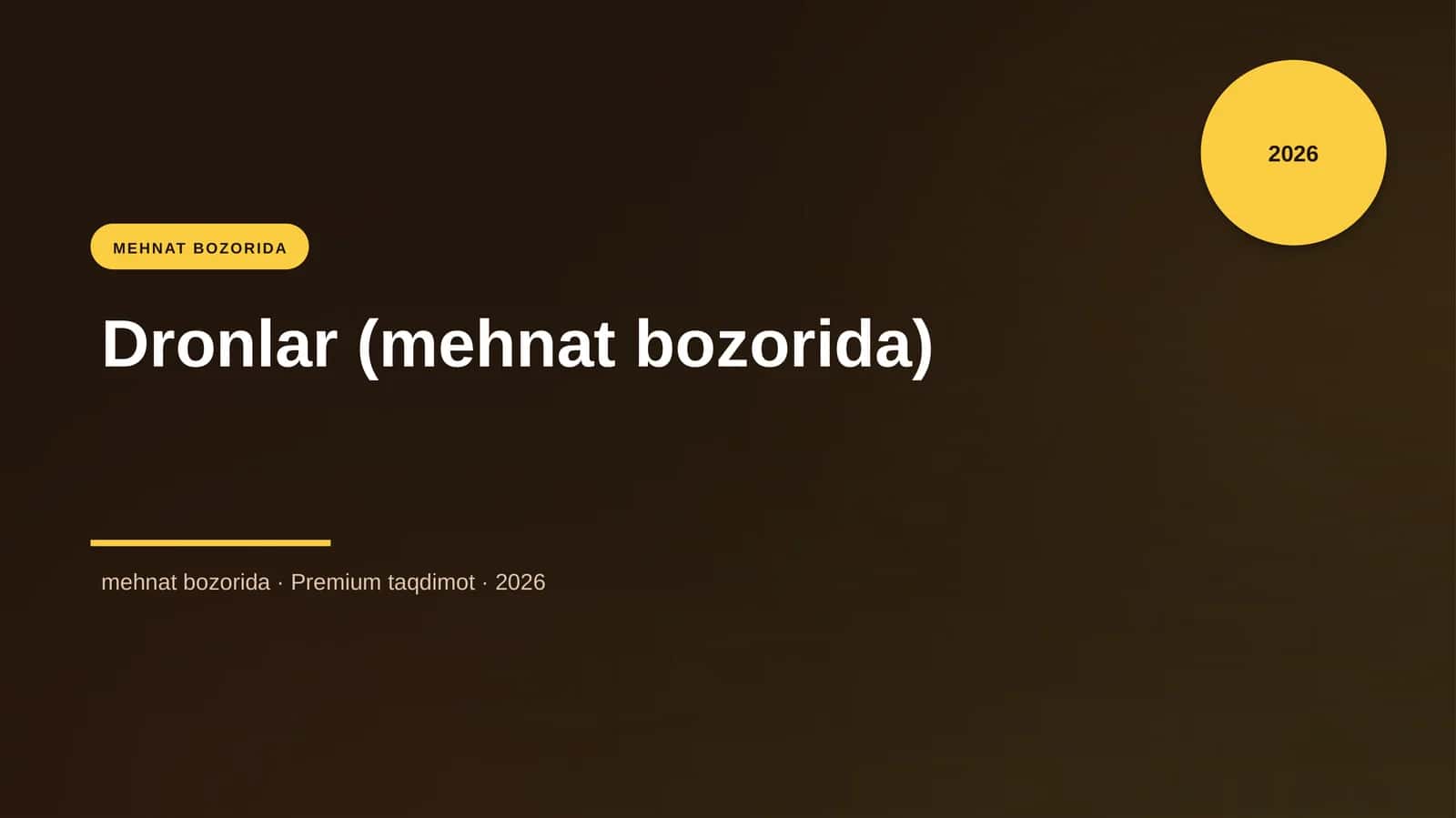 Dronlar (mehnat bozorida)