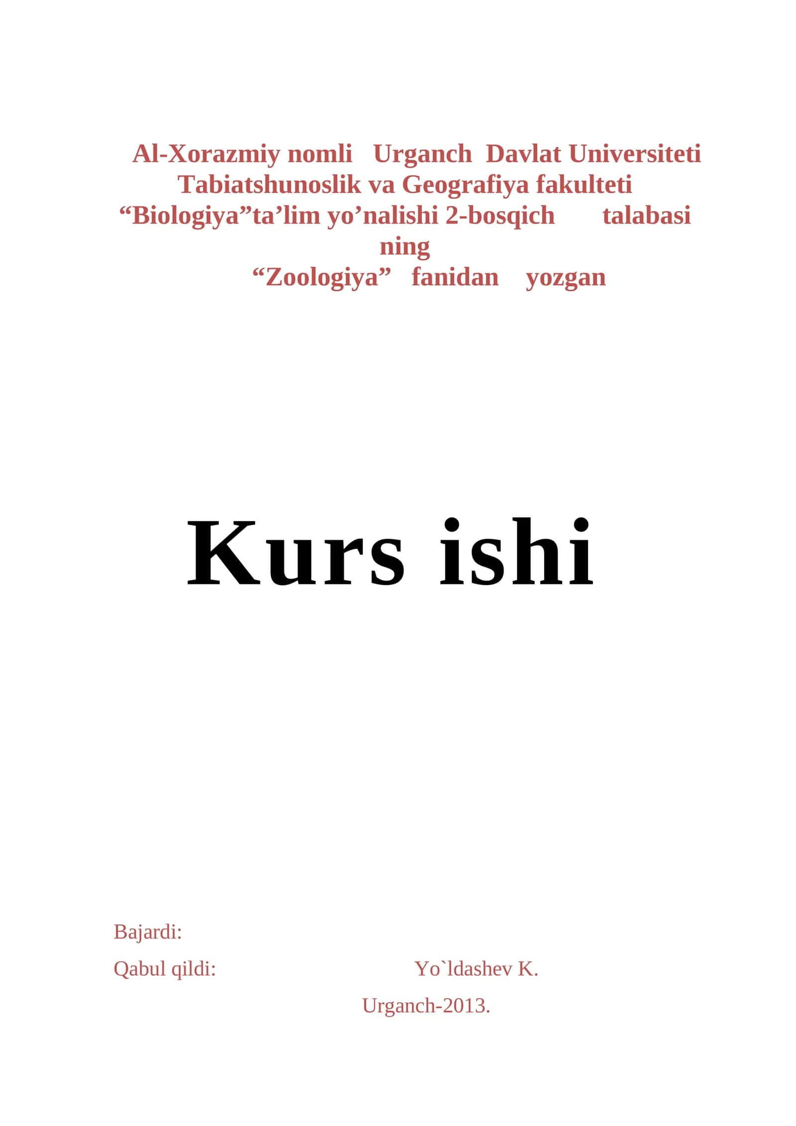 O’zbekiston qizil kitobiga kiritilgan hayvonlar va ularni asrash muommolari