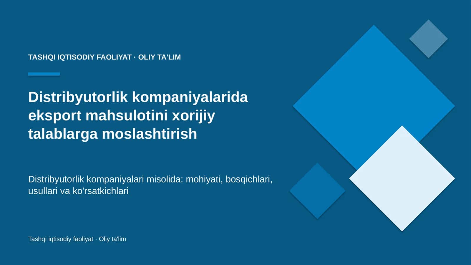 distribyutorlik kompaniyalarida eksport mahsulotini xorijiy talablarga moslashtirish 9165