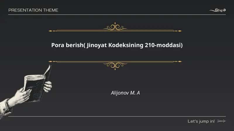 Pora berish( Jinoyat Kodeksining 210-moddasi)