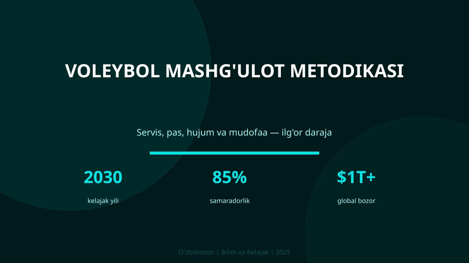 VOLEYBOL MASHG'ULOT METODIKASI