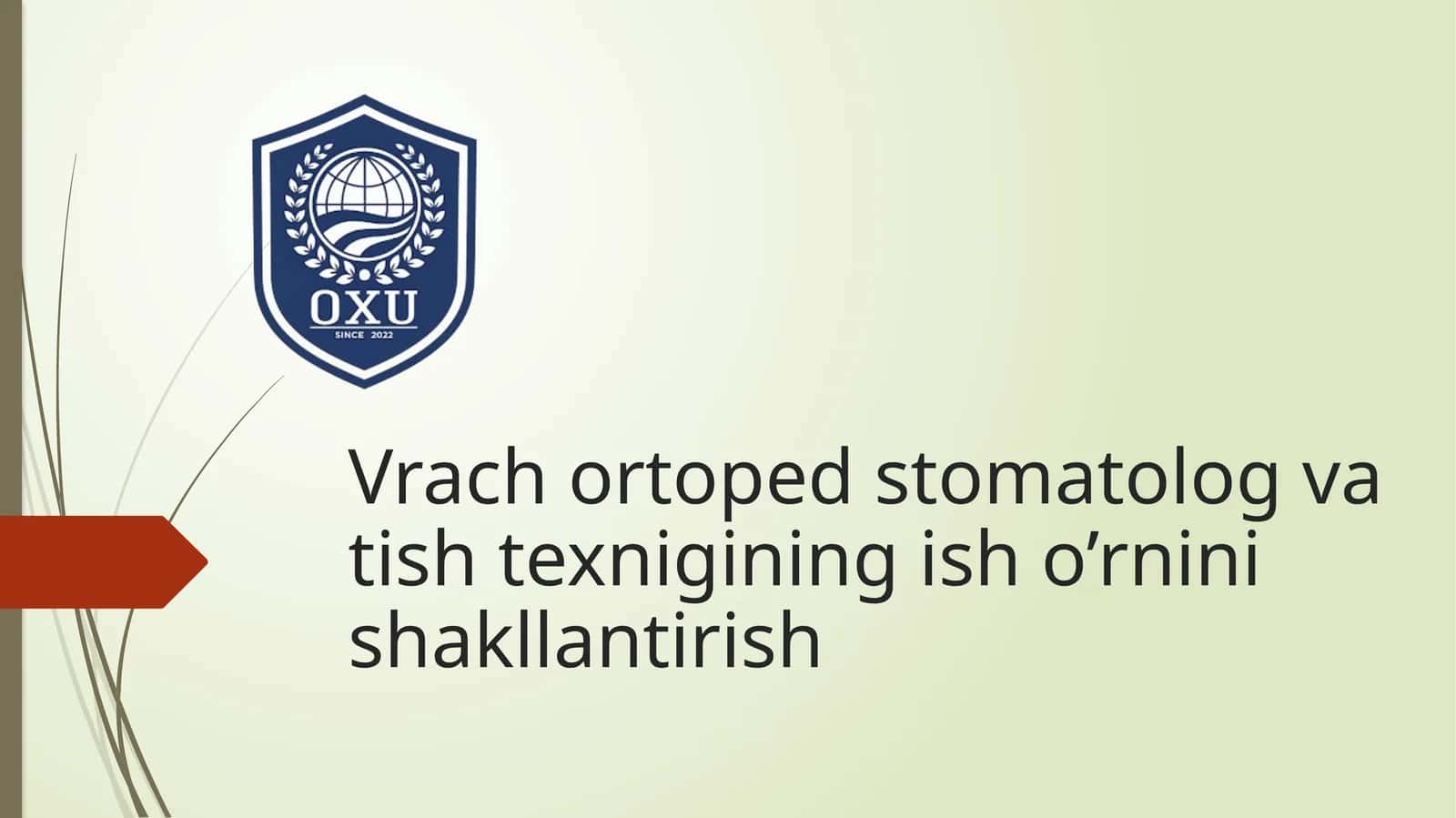 Vrach ortoped stomatolog va tish texnigi