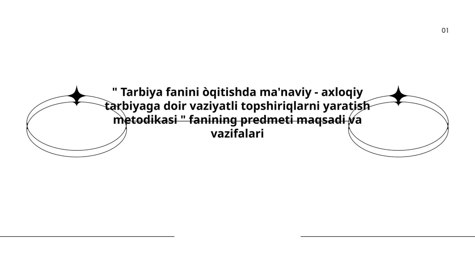 Tarbiya fanini òqitishda ma'naviy - axloqiy tarbiyaga doir vaziyatli topshiriqlarni yaratish metodikasi
