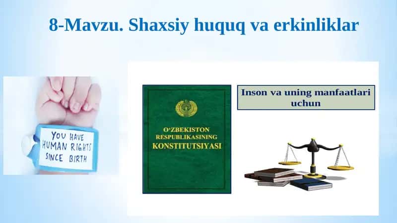 Shaxsiy huquq va erkinliklar