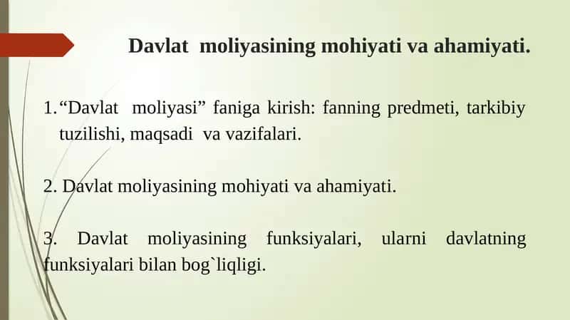 Davlat moliyasi