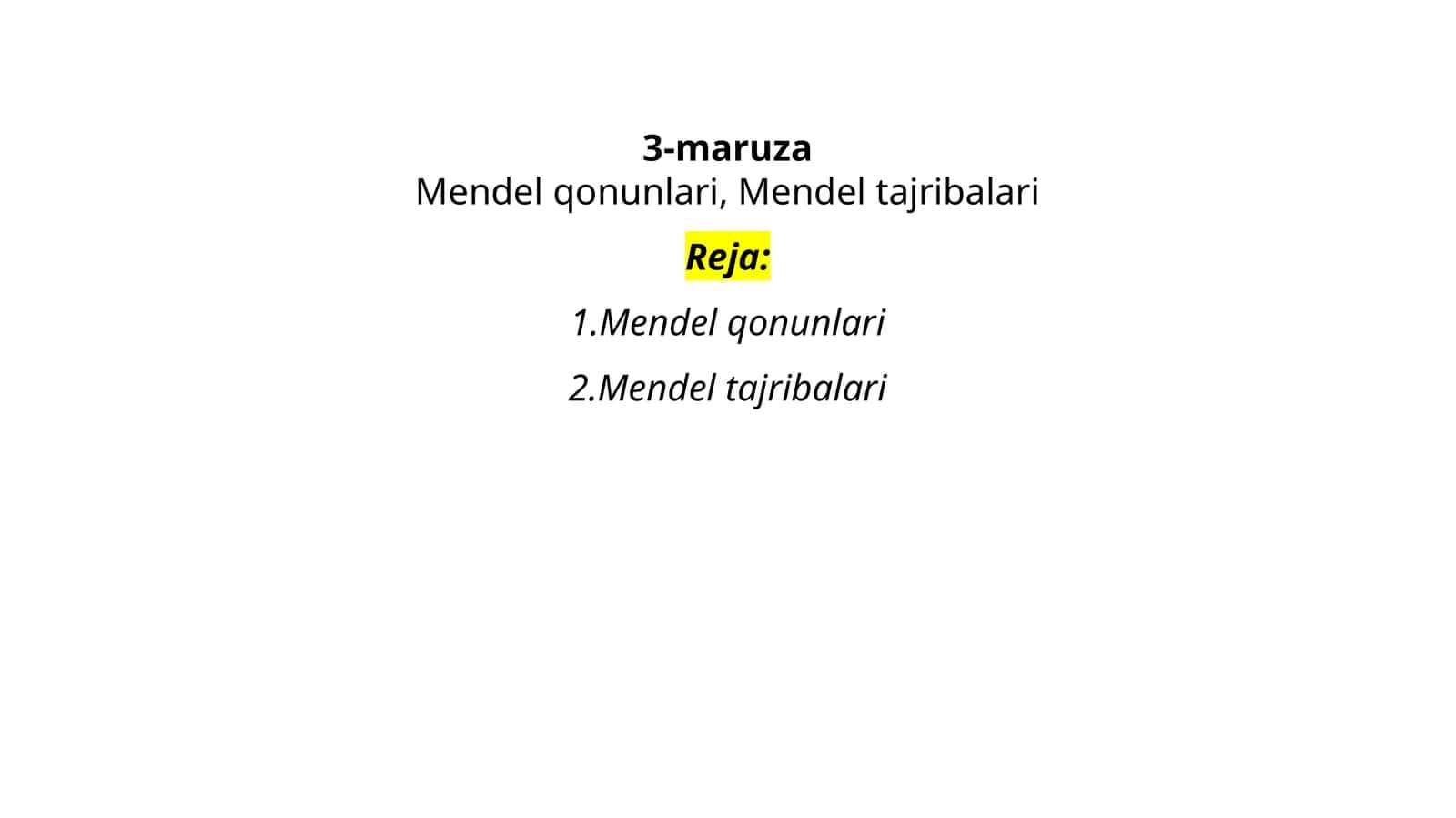 Mendel qonunlari, Mendel tajribalari