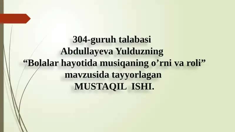 Bolalar hayotida musiqa
