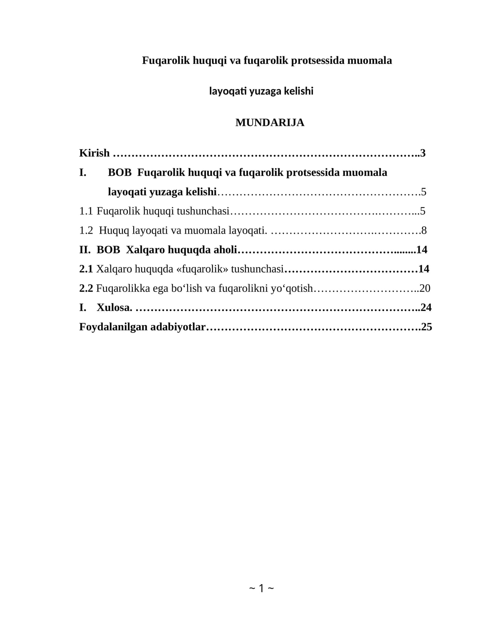 Fuqarolik huquqi va fuqarolik protsessida muomala layoqati yuzaga kelishi