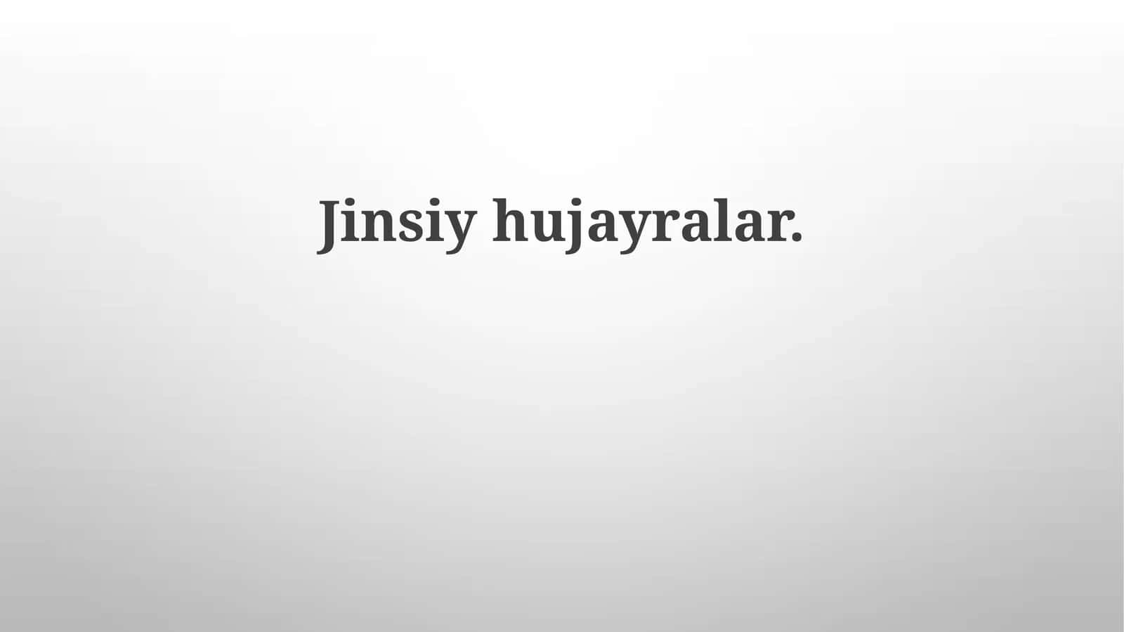 Jinsiyhujayralar
