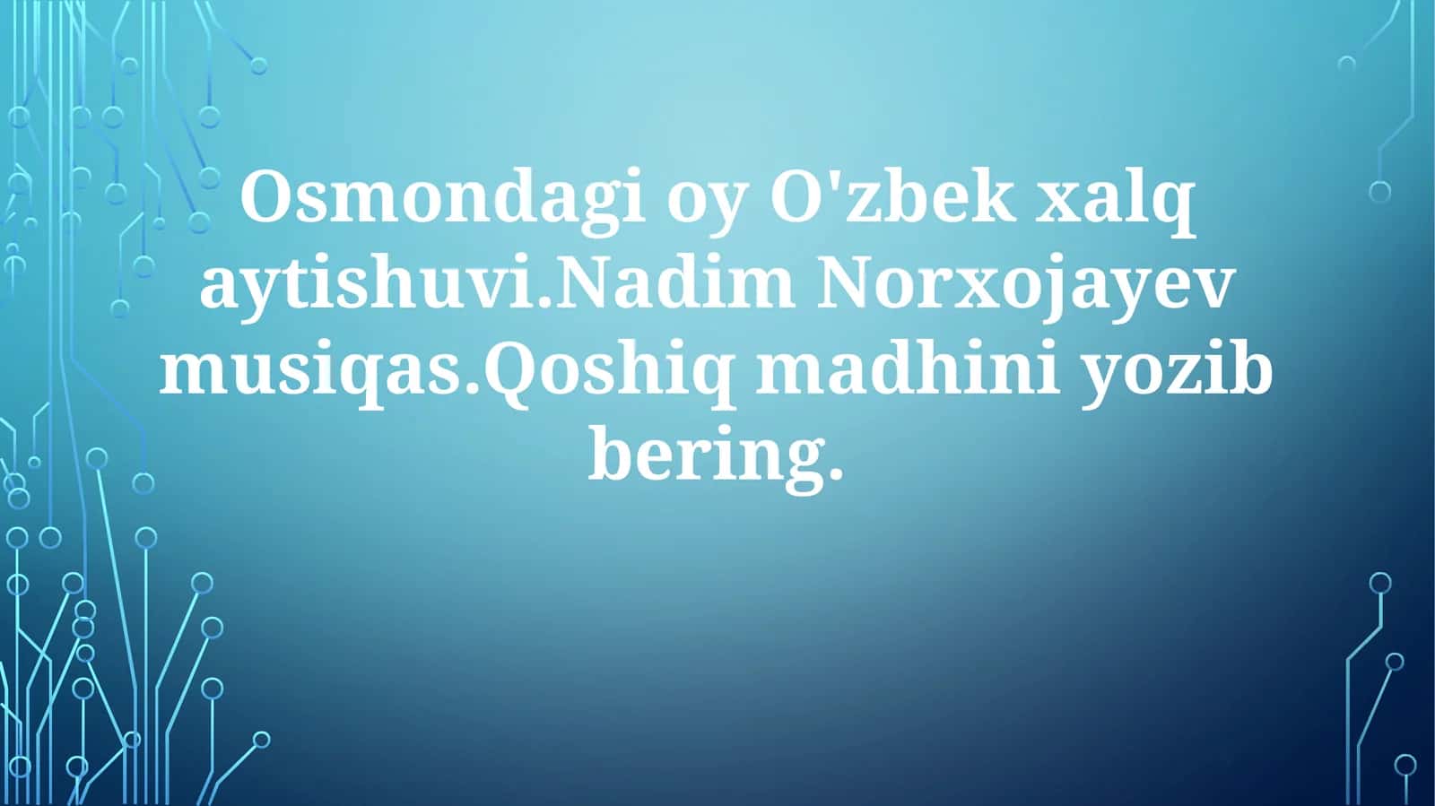 Osmondagioy O'zbekxalqaytishuvi