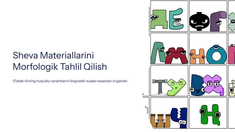 Sheva Materiallarini Morfologik Tahlil Qilish