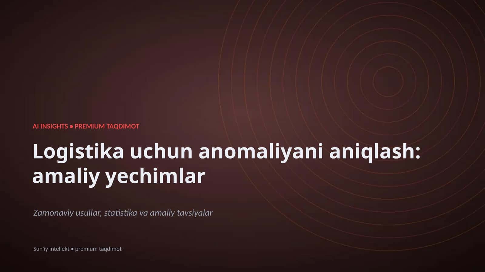 AI INSIGHTS • PREMIUM TAQDIMOT