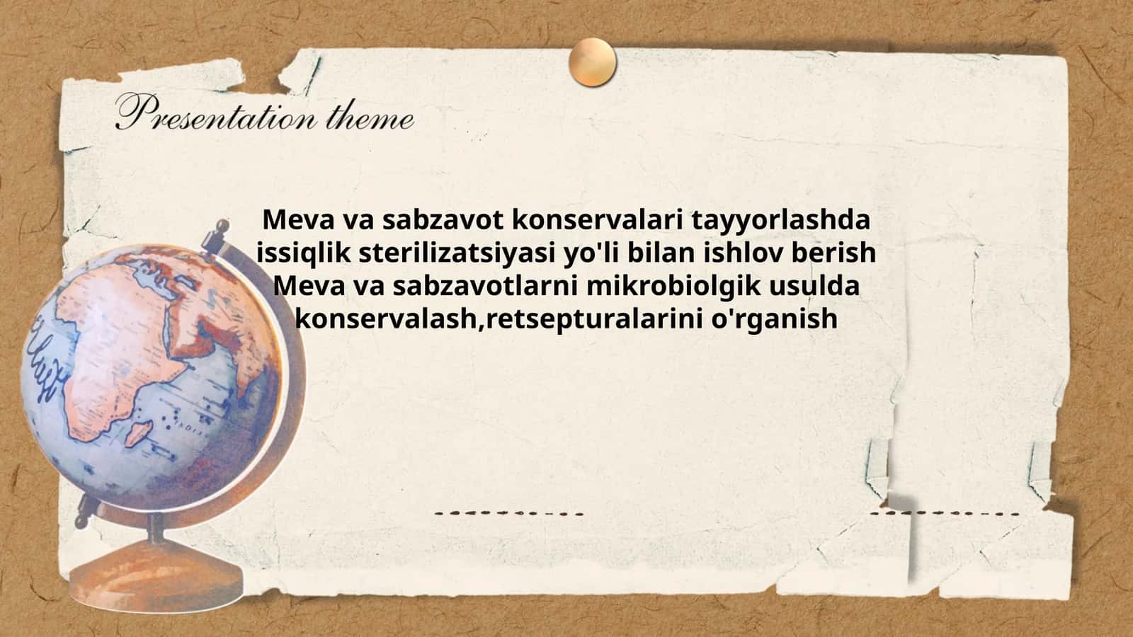 Meva va sabzavot konservalari tayyorlashda issiqlik sterilizatsiyasi yo'li bilan ishlov berish