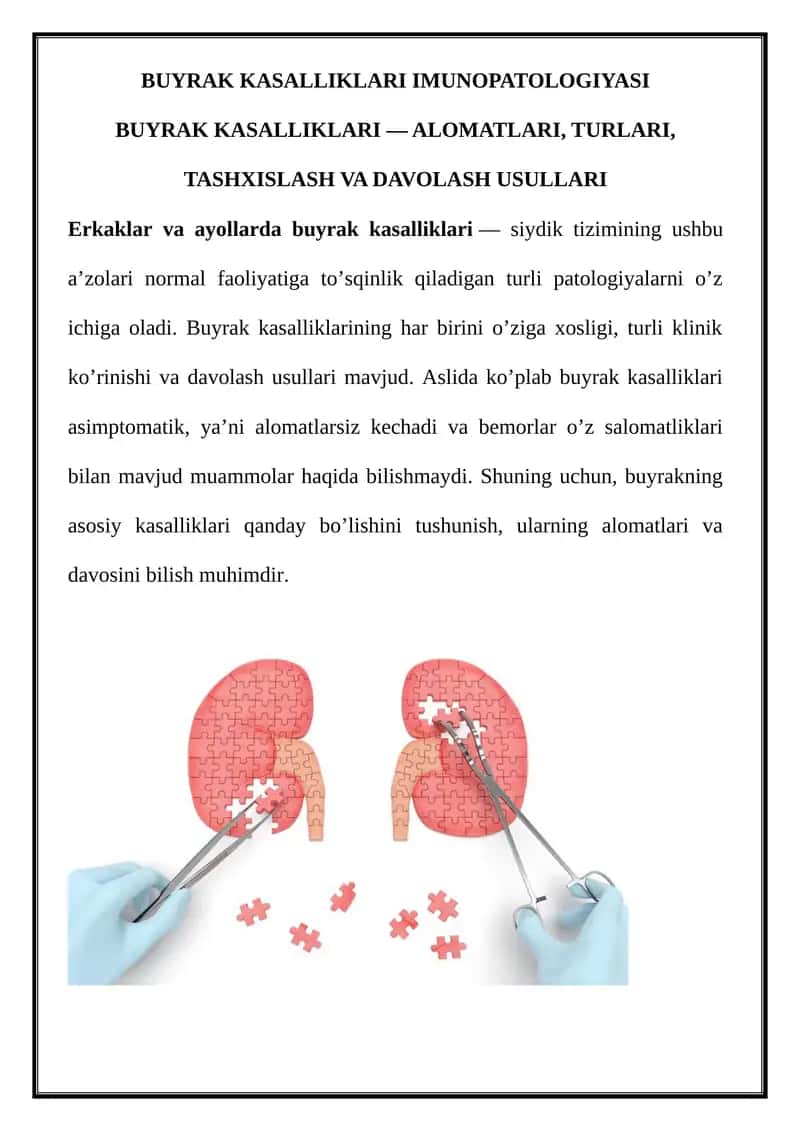 BUYRAK KASALLIKLARI