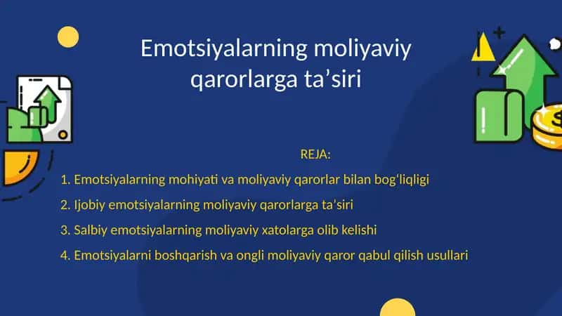 Emotsiyalarning moliyaviy qarorlarga ta'siri