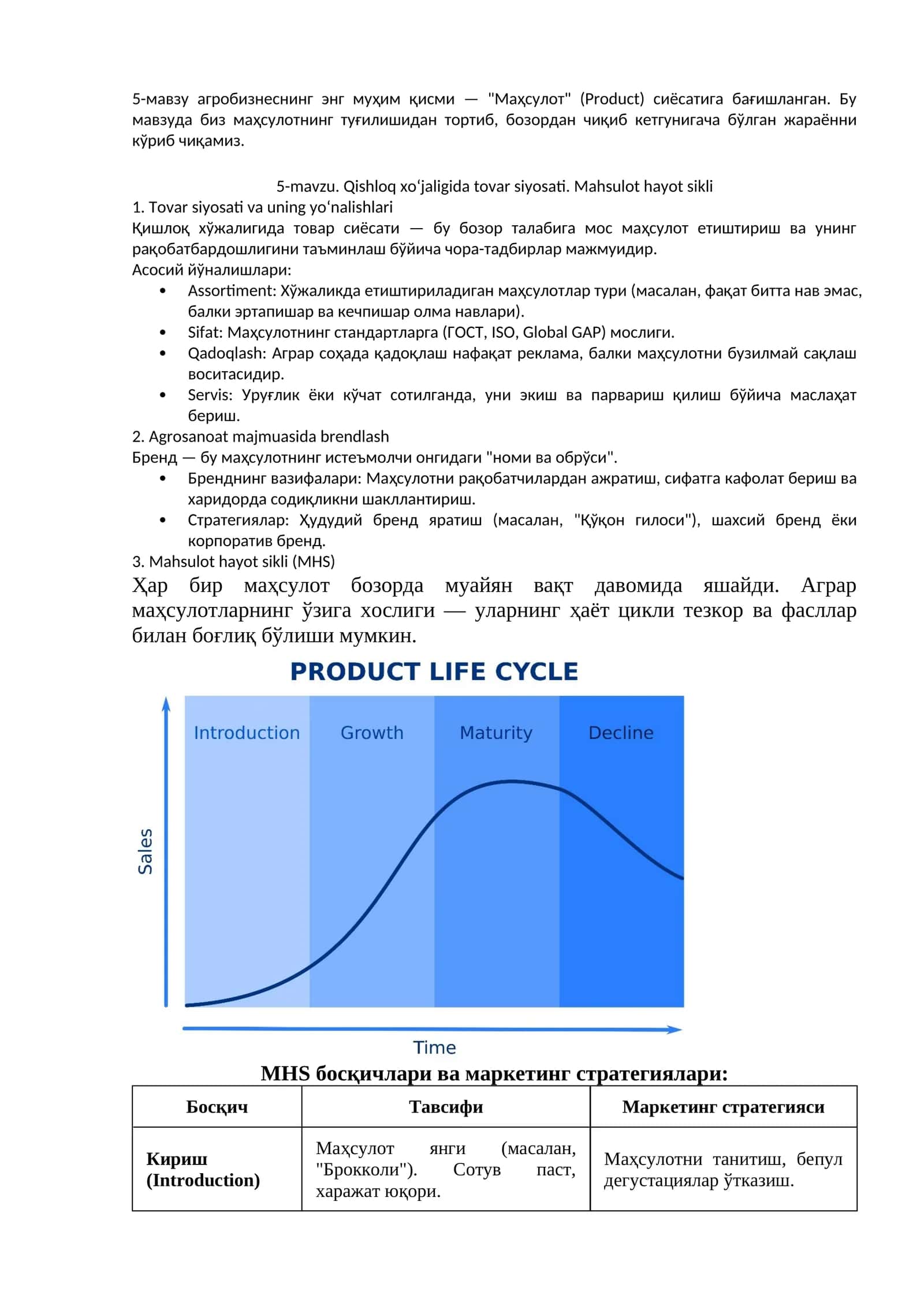 Махсулот (Product)