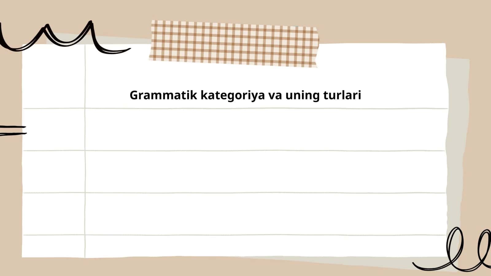 Grammatik kategoriya va uning turlari