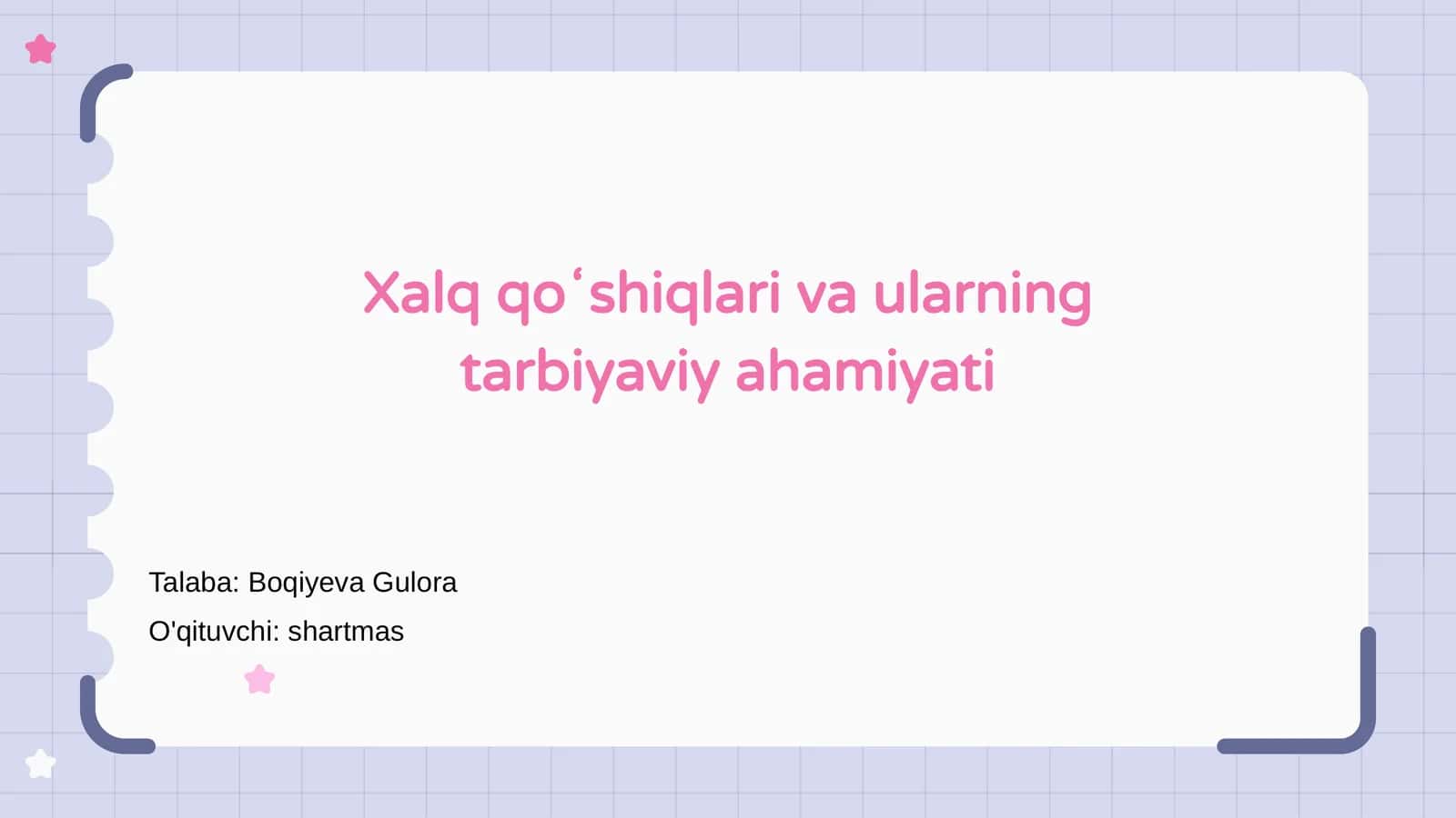 Xalq qoʻshiqlari va ularning tarbiyaviy ahamiyati