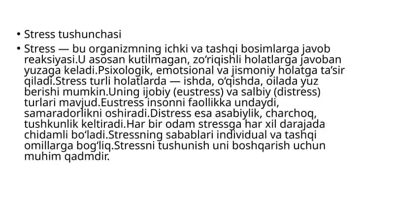 Stresstushunchasi