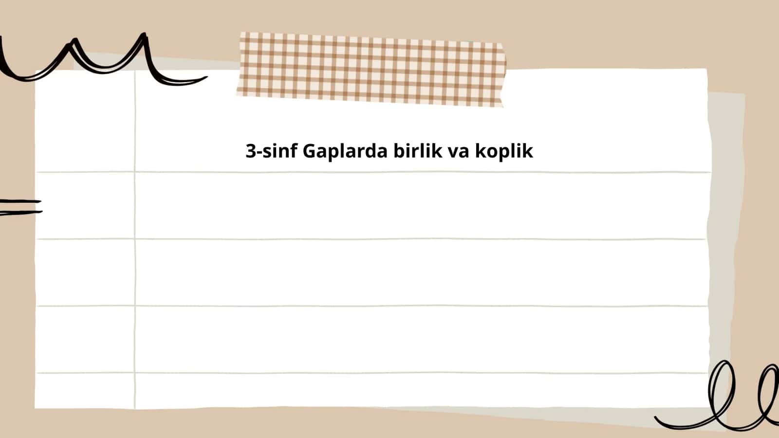 3-sinf Gaplarda birlik va koplik