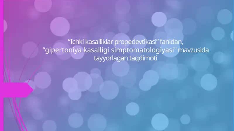 Ichkikasalliklar propedevtikasi