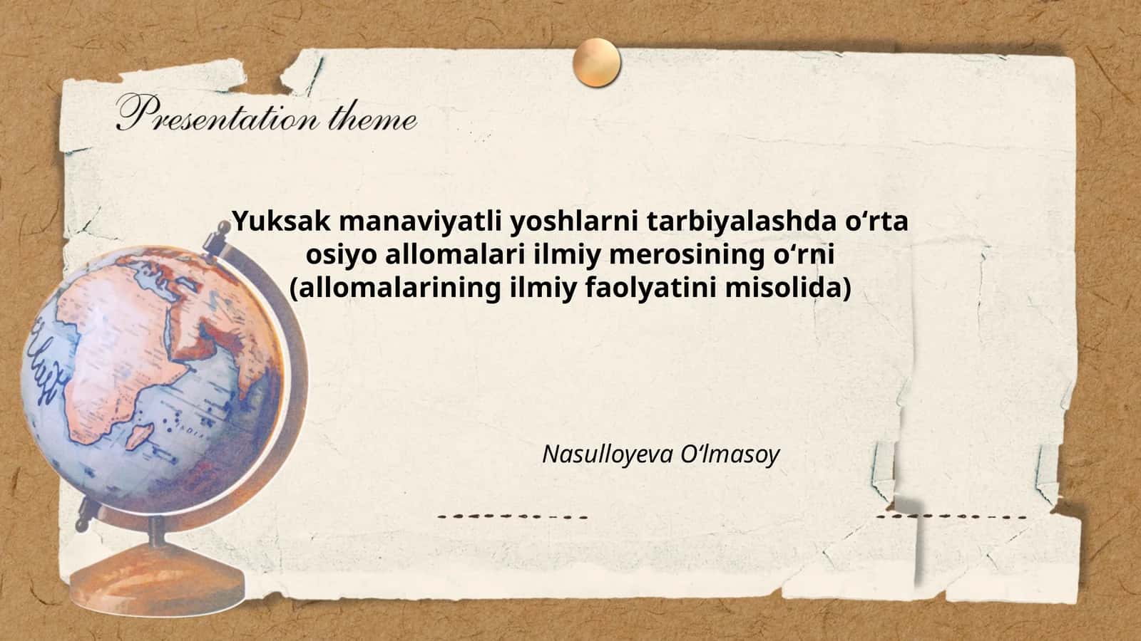 Abu Rayhon Beruniy va uning ilmiy merosi
