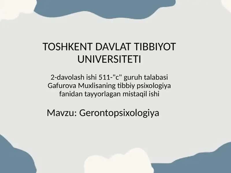 Gerontopsixologiya