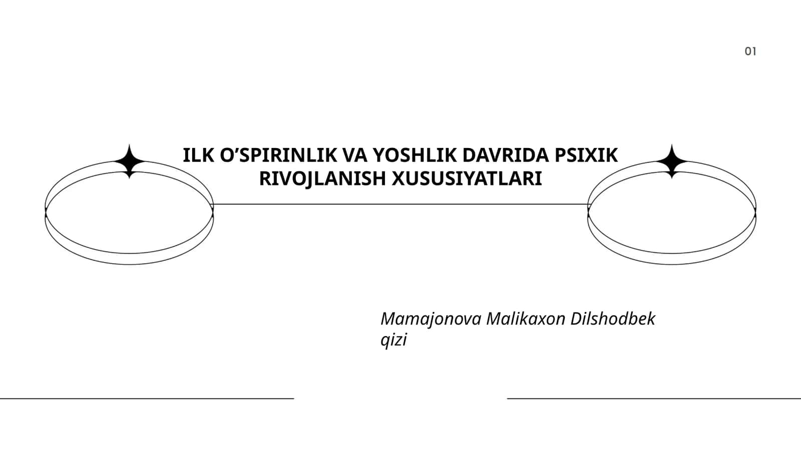 ILK O’SPIRINLIK VA YOSHLIK DAVRIDA PSIXIK RIVOJLANISH XUSUSIYATLARI