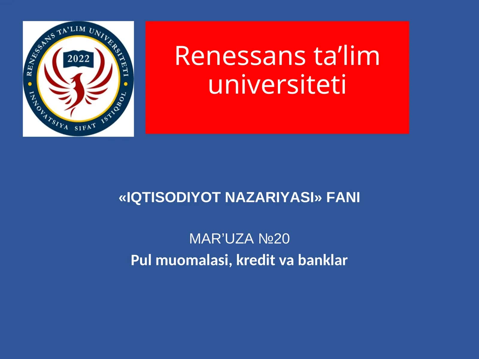 IQTISODIYОT NАZАRIYАSI FАNI