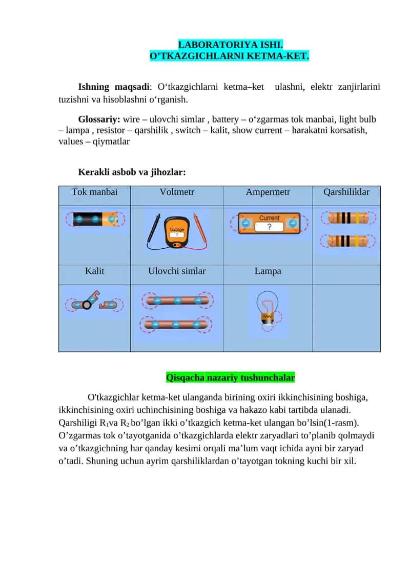 Virtual Laborotoriya ishi
