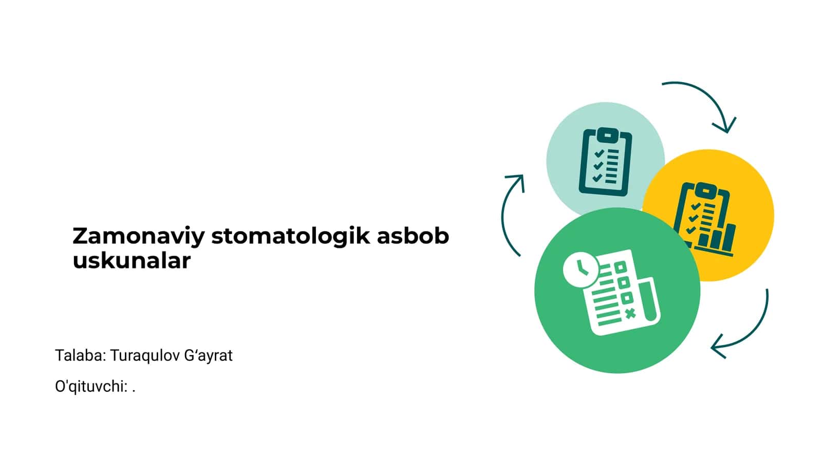 Zamonaviy stomatologik asbob uskunalar