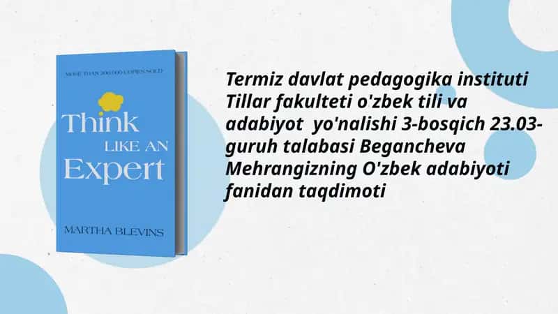 Begancha Mehrangizning O'zbek adabiyoti fanidan taqdimoti Z.M.Boburlikasida Vatansog'inchi