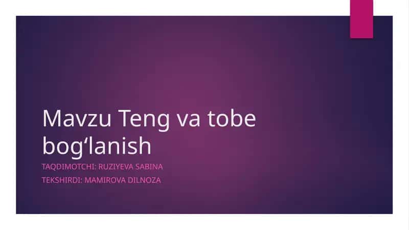 Teng vatobebogʻlanish