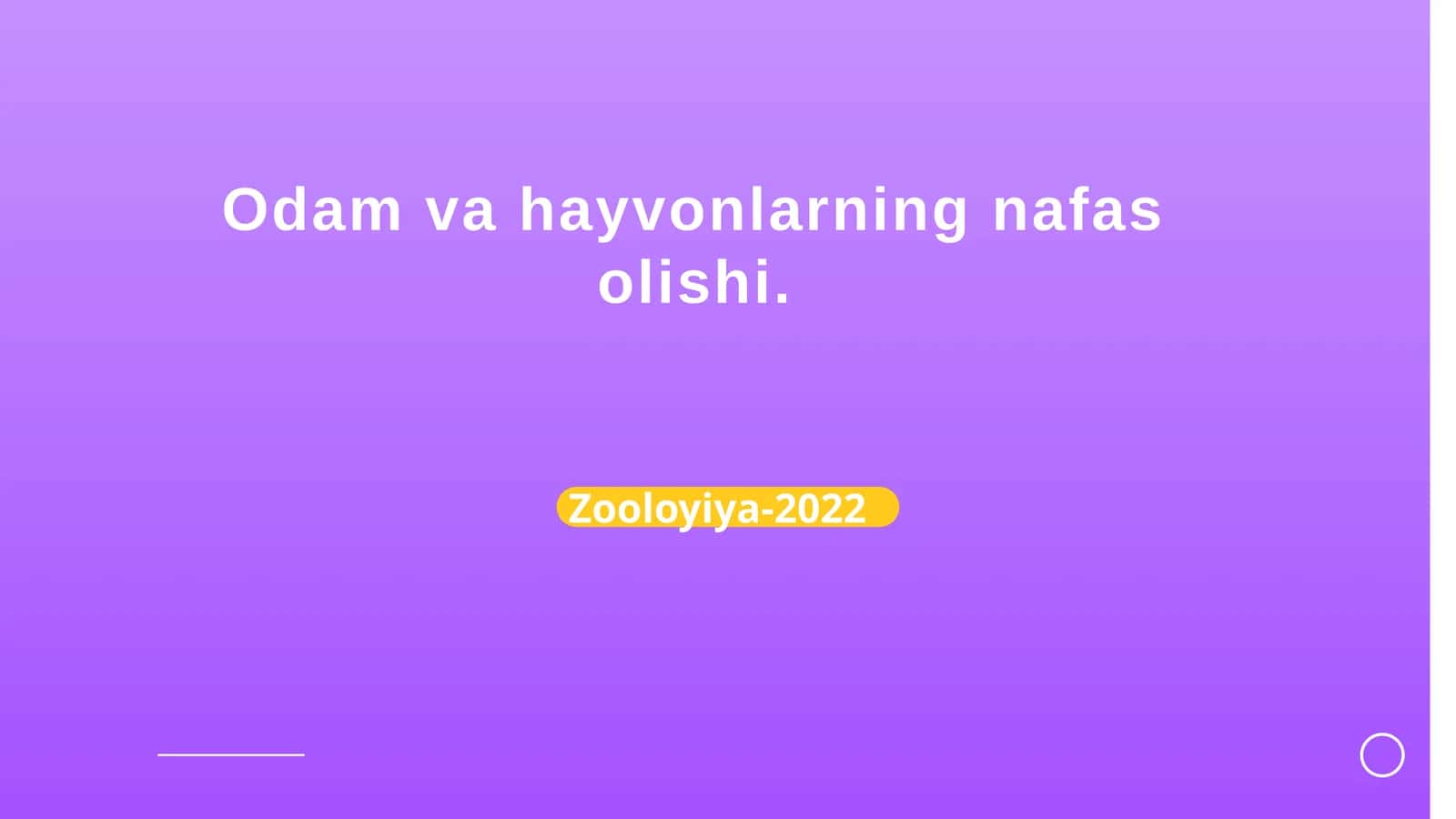 Odam va hayvonlarning nafas olishi