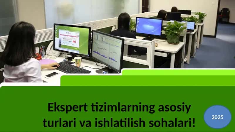 Ekspert tizimlarning asosiy turlari va ishlatilish sohalari