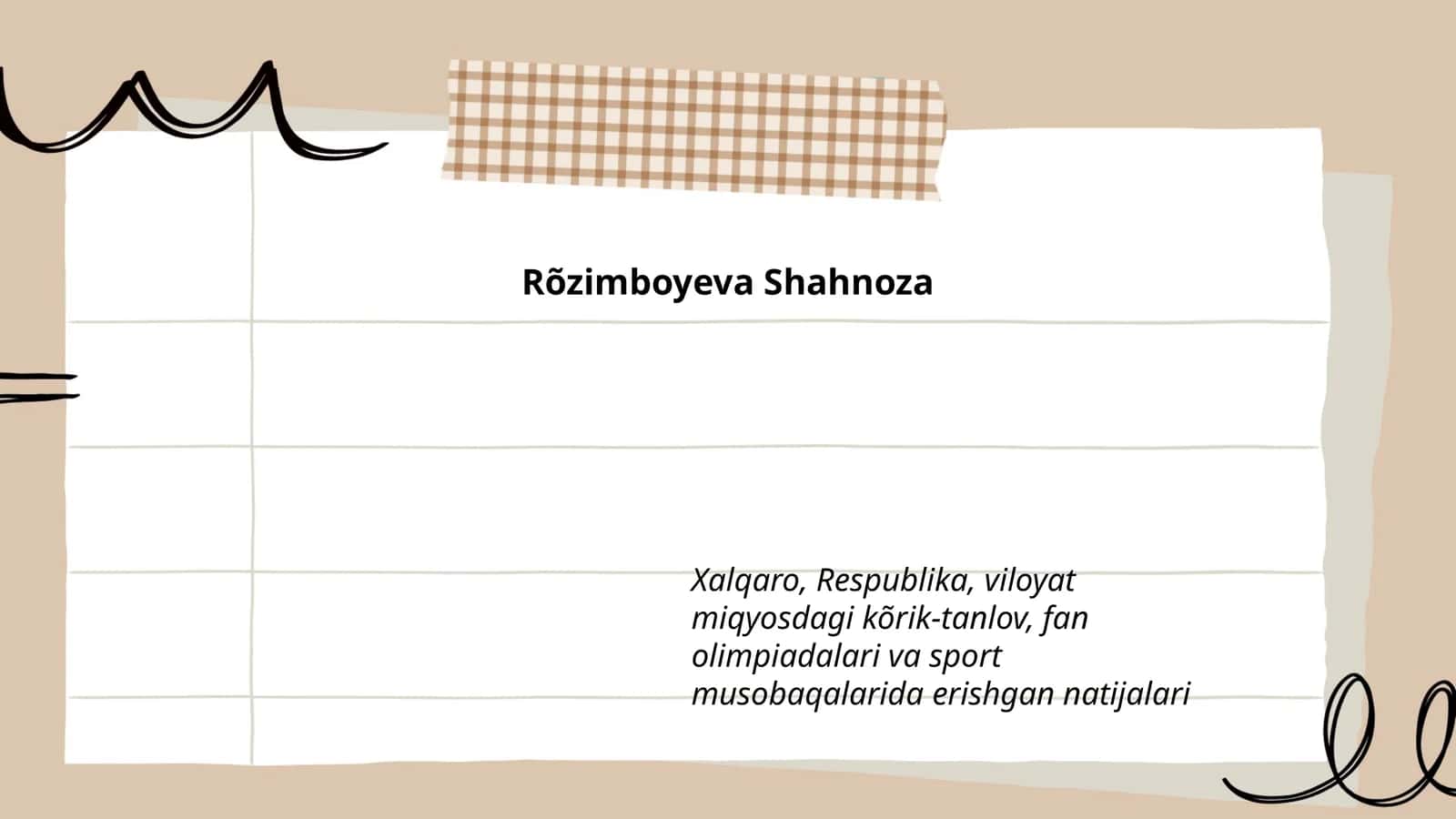 Rõzimboyeva Shahnoza