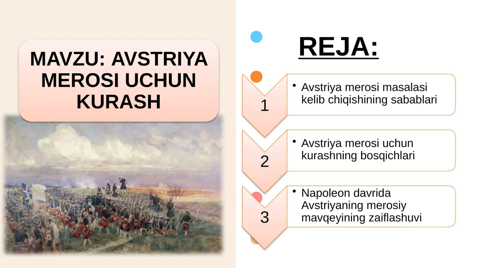 AVSTRIYA MEROSI UCHUN KURASH