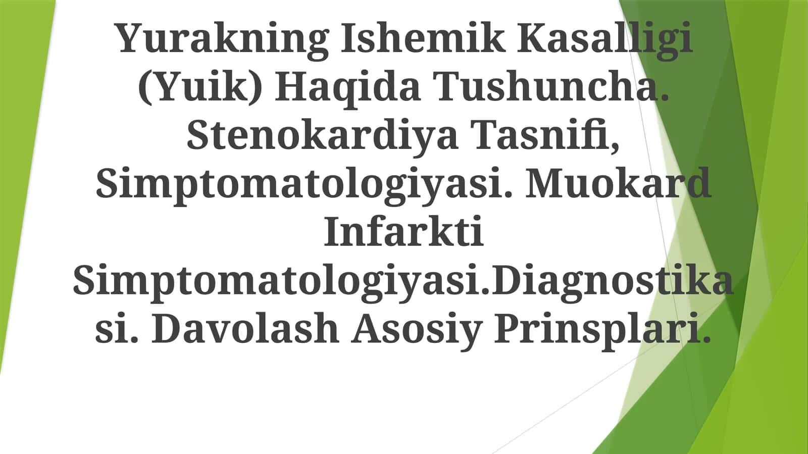 Yurakning Ishemik Kasalligi (Yuik) Haqida Tushuncha