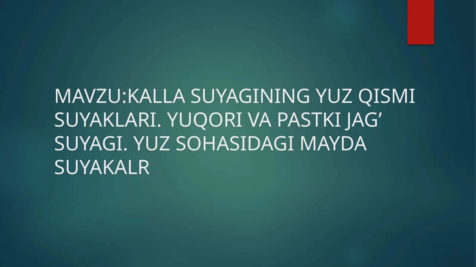 Yuz suyaklari