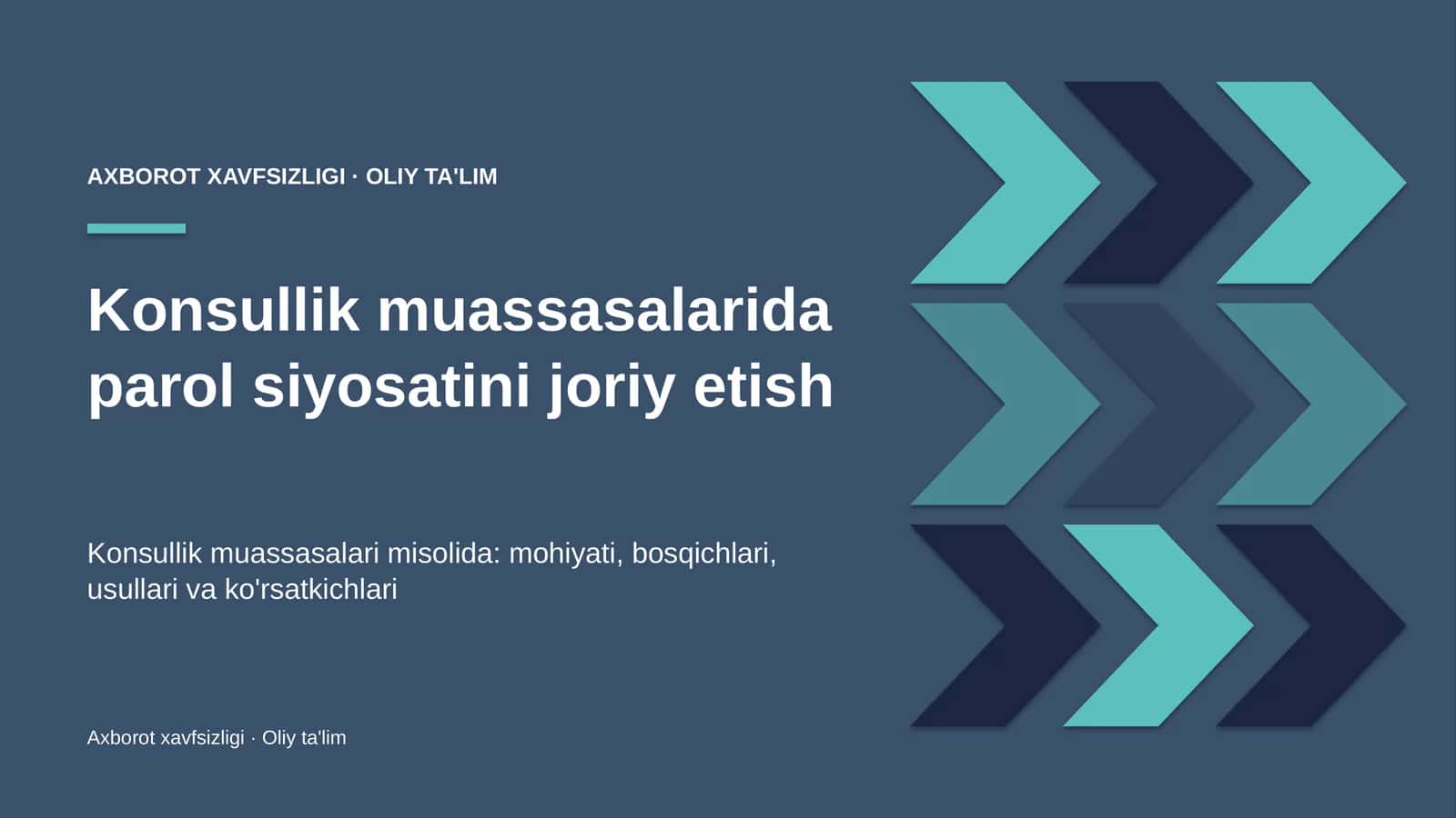 Konsullik muassasalarida parol siyosatini joriy etish