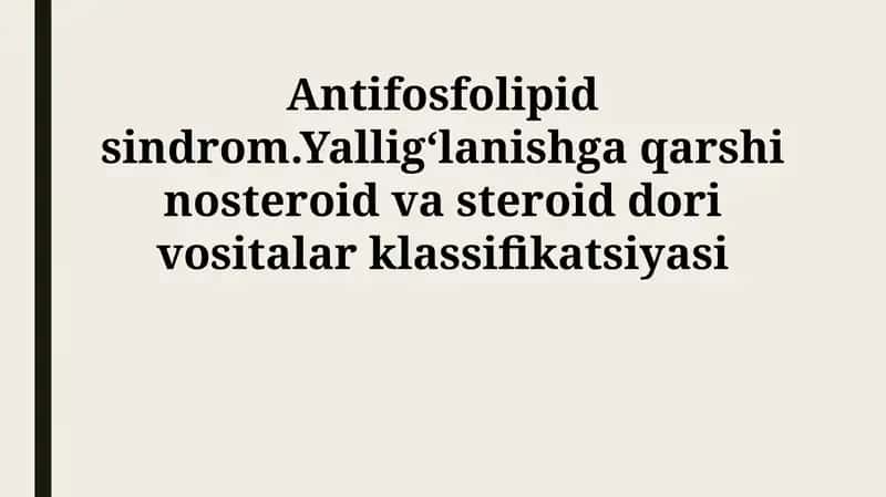 Antifosfolipid sindrom